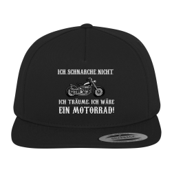 Schnarche Träume Motorrad Spruch Idee Spass Fun Kappe Snapback Cap