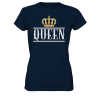 Damen T-Shirt Queen Krone Couple Pärchen Paar Pair Druck