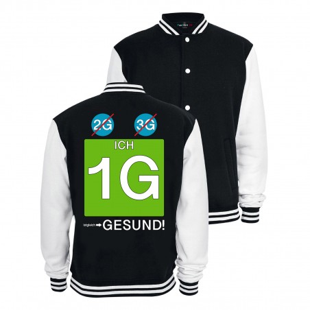 Corona Regeln Regierung 2G 3G ich 1G Gesund Fun College Jacket Funshirt