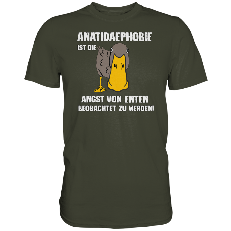 Anatidaephobie Angst von Enten Beobachtet zu werden Fun Herren T-Shirt Funshirt