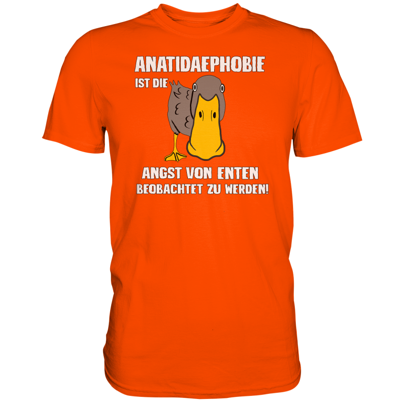 Anatidaephobie Angst von Enten Beobachtet zu werden Fun Herren T-Shirt Funshirt