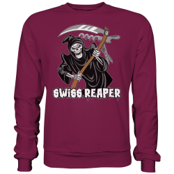 Swiss Reaper Tod Sensenmann Boandlkramer Totenkopf Fun Sweatshirt Funshirt