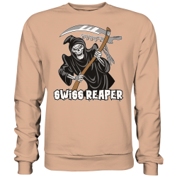 Swiss Reaper Tod Sensenmann Boandlkramer Totenkopf Fun Sweatshirt Funshirt