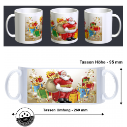 Frohe Weihnachten Geschenke Weihnachtsmann Fun Tasse Becher Kaffeetasse