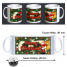 Merry Christmas Weihnachten Santa Clause Kugeln Geschenk Fun Tasse Becher Kaffeetasse