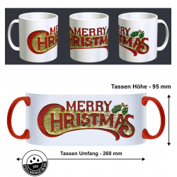 Merry Christmas Frohe Weihnachten Feiern Spass Fun Tasse Becher Kaffeetasse