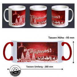 Merry Christmas Frohe Weihnachten Schnee Weihnachtsdorf Fun Tasse Becher Kaffeetasse