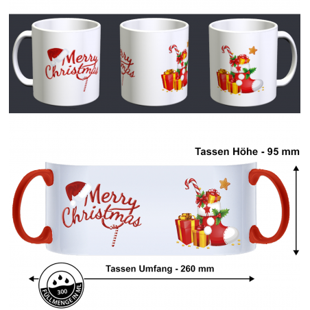 Frohe Weihnachten Merry Christmas Stiefel Geschenk Fun Tasse Becher Kaffeetasse