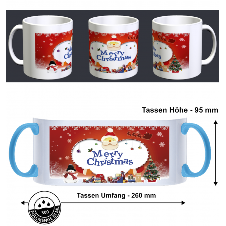 Frohe Weihnachten Merry Christmas Schnee Geschenk Fun Tasse Becher Kaffeetasse