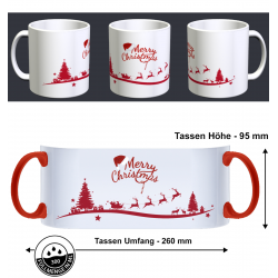 Frohe Weihnacht Weihnachtsmann Santa Clause Schlitten Geschenk Fun Tasse Becher Kaffeetasse