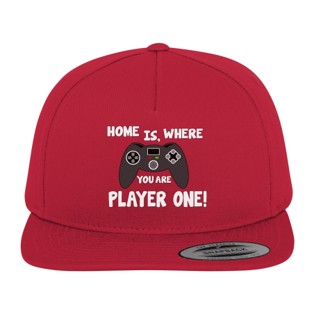 Home is, where you are Player one Spielen Zocken Spruch Fun Kappe Snapback Cap